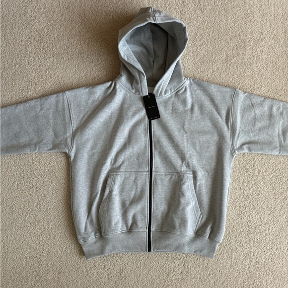 Hours Drop Shoulder Zip Hoodie Grey XL BNWT - Picture 1 of 6
